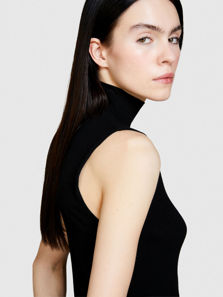 Knit top - women's tops - Black | Sisley image number 5